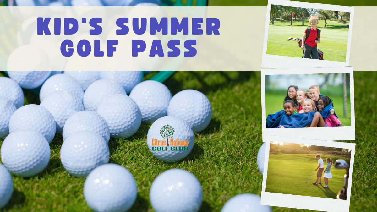 kids summer golf pass, golf balls, kids golfing